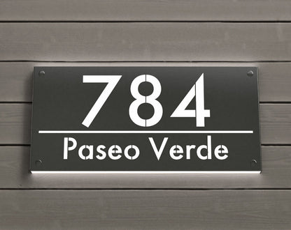 Custom LED Address Plaque