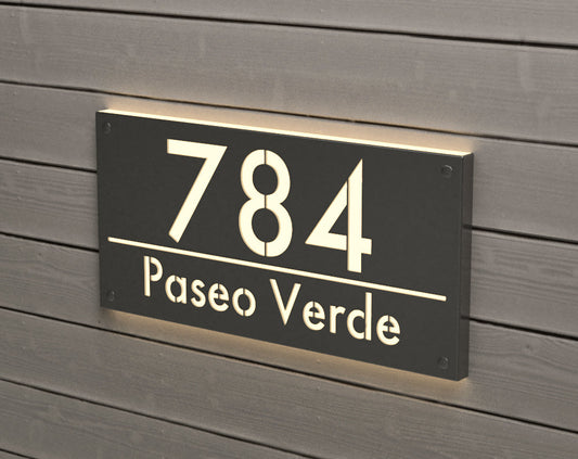 Custom LED Address Plaque