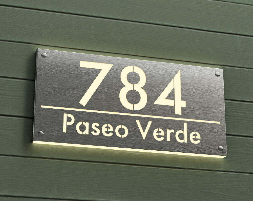 Custom LED Address Plaque